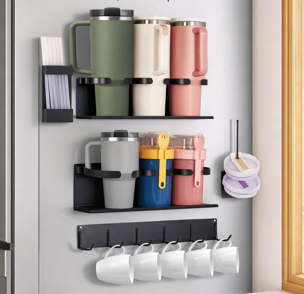 Fiber Steel Magnetic Stanley Cup Holder for Fridge
