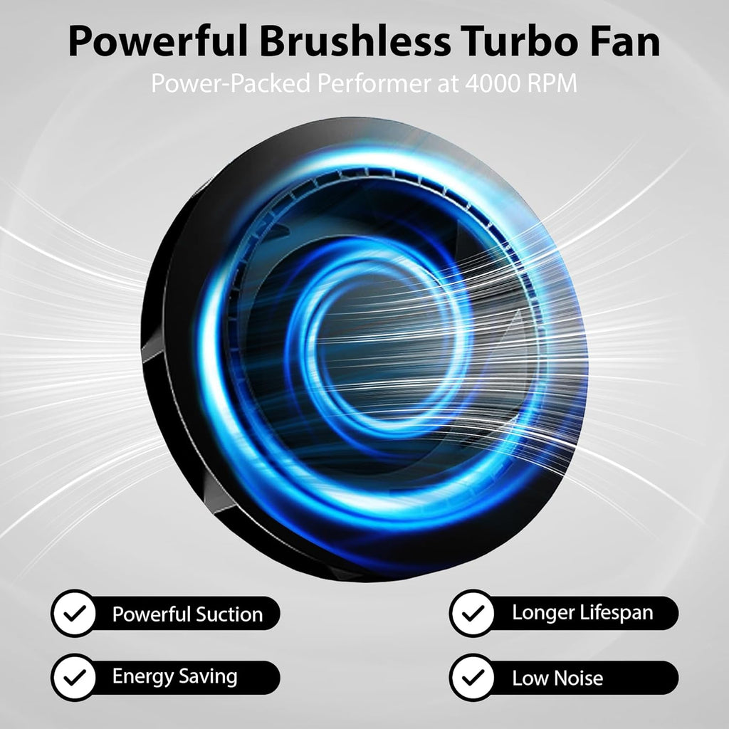 Nail Dust Collector With 8000 RPM Suction Power
